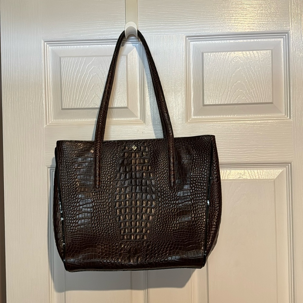 Antonio Melani Brown Leather Handbag with Matching Wallet